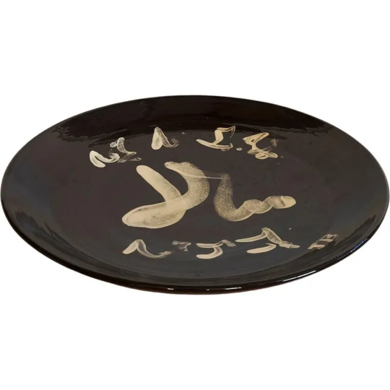 Sale Pamono Large Enamel Plate by Jean-Baptiste Van den Heede