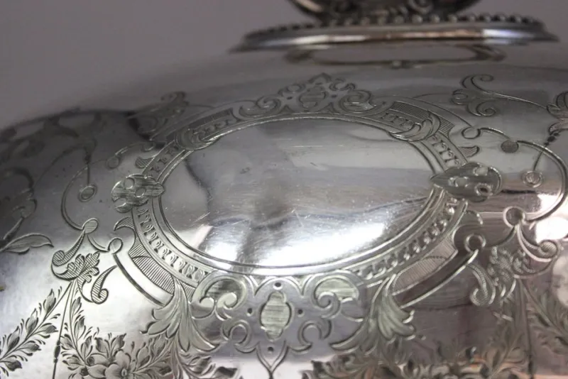 Pamono Large End of 18th Century Silver Metal Service Bell> Dinnerware Accessories