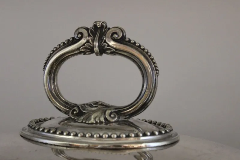 Pamono Large End of 18th Century Silver Metal Service Bell> Dinnerware Accessories