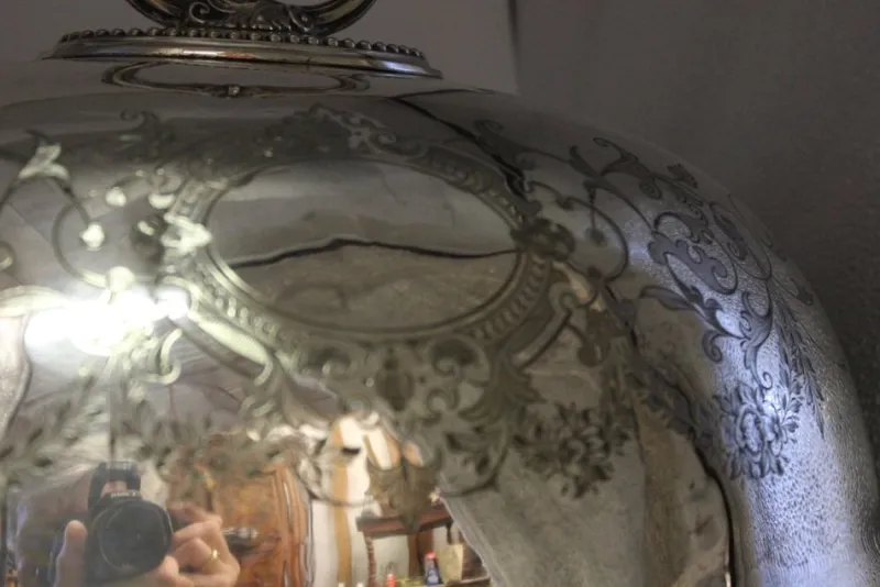 Pamono Large End of 18th Century Silver Metal Service Bell> Dinnerware Accessories