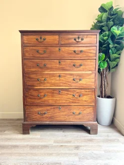 Pamono Large English George III Georgian Chest of Drawers in Wood