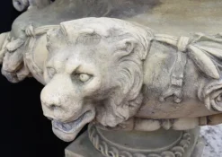 Pamono Large English Stone Garden Urn on Pedestal Plinth><noscript><img width=