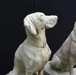 Best Pamono Large English Stone Guard Dogs Garden Statue, Set of 2