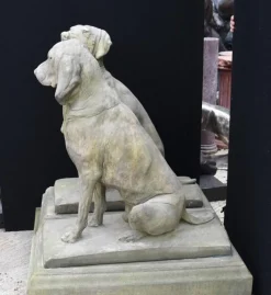Best Pamono Large English Stone Guard Dogs Garden Statue, Set of 2
