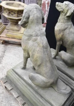 Best Pamono Large English Stone Guard Dogs Garden Statue, Set of 2