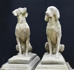 Best Pamono Large English Stone Guard Dogs Garden Statue, Set of 2