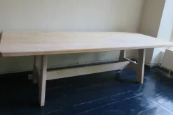 Clearance Pamono Large Farmhouse Dining Table in Limed Oak, 1940s-1950s