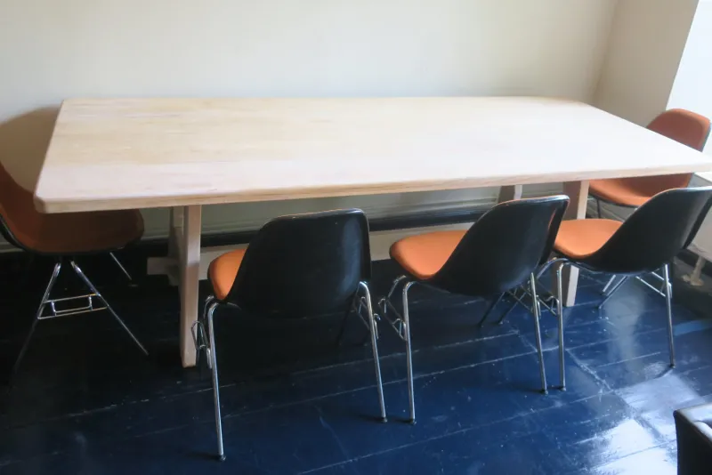 Clearance Pamono Large Farmhouse Dining Table in Limed Oak, 1940s-1950s