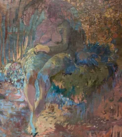 Pamono Large Female Nude in a Surrealist Landscape, Oil on Canvas> Surrealist