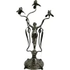 New Pamono Large Figural Candlestick with Nymph Femme Fatale from Wmf, 1890s