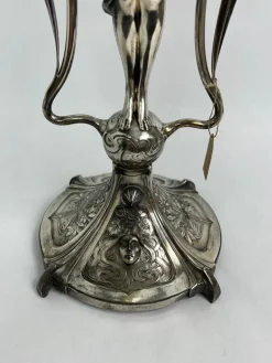 New Pamono Large Figural Candlestick with Nymph Femme Fatale from Wmf, 1890s