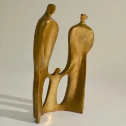 New Pamono Large Figurative Bronze Sculpture of Family by Maria Guergova, 1985