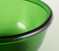 Pamono Large Finnish Luna Bowl in Green Art Glass by Kaj Franck, 1970s><noscript><img width=
