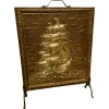Outlet Pamono Large Fire Screen in Brass, 1920