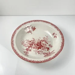 Pamono Large Fontange Hollow Dish in Earthernware from Sarreguemines, 19th-20th Century
