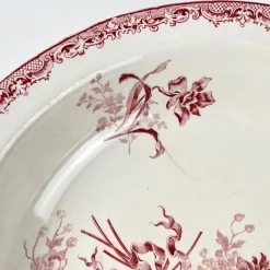 Pamono Large Fontange Hollow Dish in Earthernware from Sarreguemines, 19th-20th Century