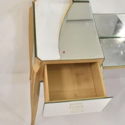 Best Pamono Large French Coiffeuse Glass Dressing Table for Ledies, 1950s