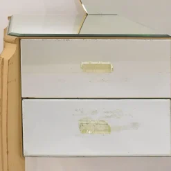 Best Pamono Large French Coiffeuse Glass Dressing Table for Ledies, 1950s