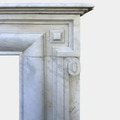Sale Pamono Large French Louis XIV Carrara Marble Fireplace Mantel, 1870s