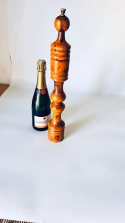 Clearance Pamono Large French Provincial Olive Wood Pepper Mill, 1960s