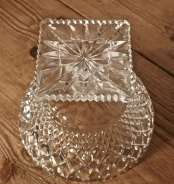 Online Pamono Large French Tazza Diamond Cut Cristal Pedestal Fruit Dish, 1950
