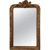 Pamono Large French Vertical Gilt Mirror with Floral Crest, 1890s> Mirrors
