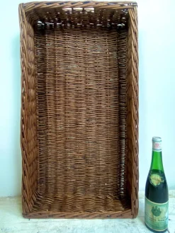 Pamono Large French Wicker Bakery Basket, 1950s><noscript><img width=