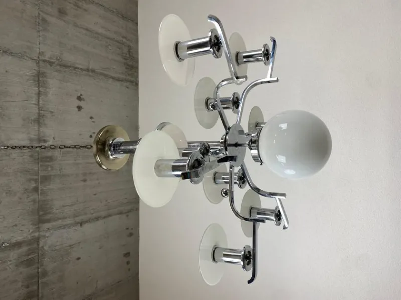Pamono Large Functionalist Bauhaus Chandelier, 1930s> Ceiling Lights