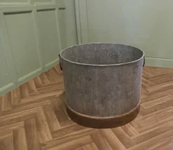 Pamono Large Galvanised Steel and Iron Cauldron><noscript><img width=