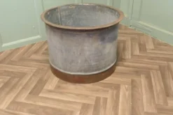 Pamono Large Galvanised Steel and Iron Cauldron Log Bin><noscript><img width=