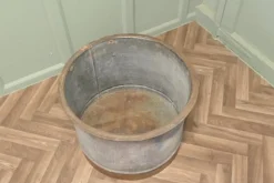 Pamono Large Galvanised Steel and Iron Cauldron Log Bin><noscript><img width=
