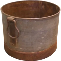 Best Pamono Large Galvanised Steel and Iron Cauldron Log Bin