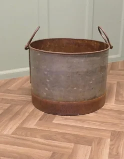 Best Pamono Large Galvanised Steel and Iron Cauldron Log Bin
