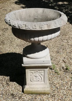 Discount Pamono Large Garden Planter on Plinth, 1920s