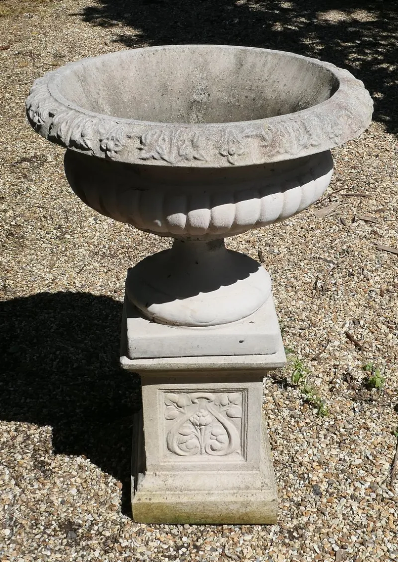 Discount Pamono Large Garden Planter on Plinth, 1920s