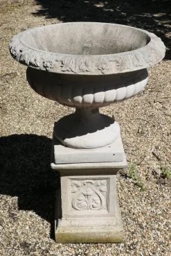 Discount Pamono Large Garden Planter on Plinth, 1920s