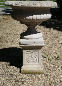 Discount Pamono Large Garden Planter on Plinth, 1920s