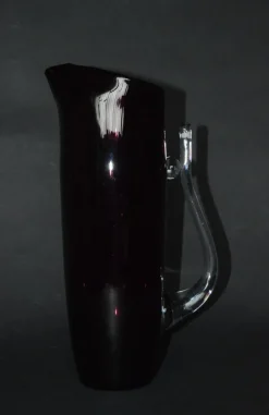 Pamono Large Glass Carafe attributed to Wszewłod Sarnecki, Poland, 1980s><noscript><img width=