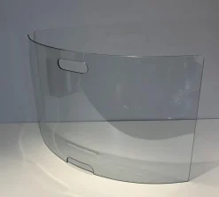 Pamono Large Glass Design Fireplace Screen, France, 1980s><noscript><img width=