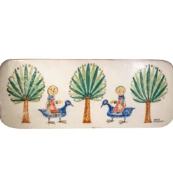 Pamono Large Glazed Ceramic Plaque by Marie-Henriette Bataille, 1960s> Wall Decor