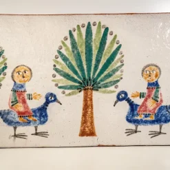 Pamono Large Glazed Ceramic Plaque by Marie-Henriette Bataille, 1960s><noscript><img width=
