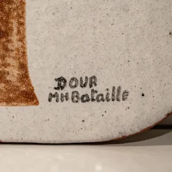 Pamono Large Glazed Ceramic Plaque by Marie-Henriette Bataille, 1960s><noscript><img width=