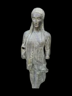 Pamono Large Greek Bronze Sculptures from the Achaean Period, 1940s, Set of 2><noscript><img width=