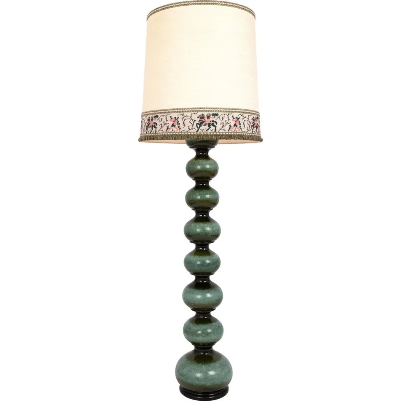 Pamono Large Green Ceramic Floor Lamp from Kaiser Leuchten, Germany, 1970s> Floor Lamps