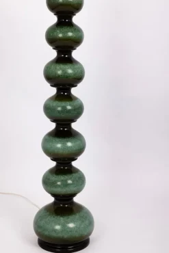 Pamono Large Green Ceramic Floor Lamp from Kaiser Leuchten, Germany, 1970s><noscript><img width=