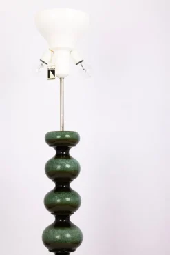 Pamono Large Green Ceramic Floor Lamp from Kaiser Leuchten, Germany, 1970s><noscript><img width=