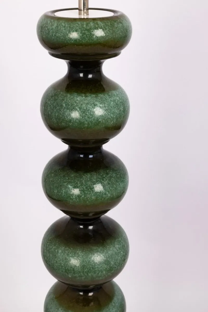 Pamono Large Green Ceramic Floor Lamp from Kaiser Leuchten, Germany, 1970s> Floor Lamps