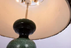 Pamono Large Green Ceramic Floor Lamp from Kaiser Leuchten, Germany, 1970s><noscript><img width=