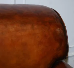 Pamono Large Hand Dyed Leather Chairs, Set of 2> Lounge Chairs & Armchairs
