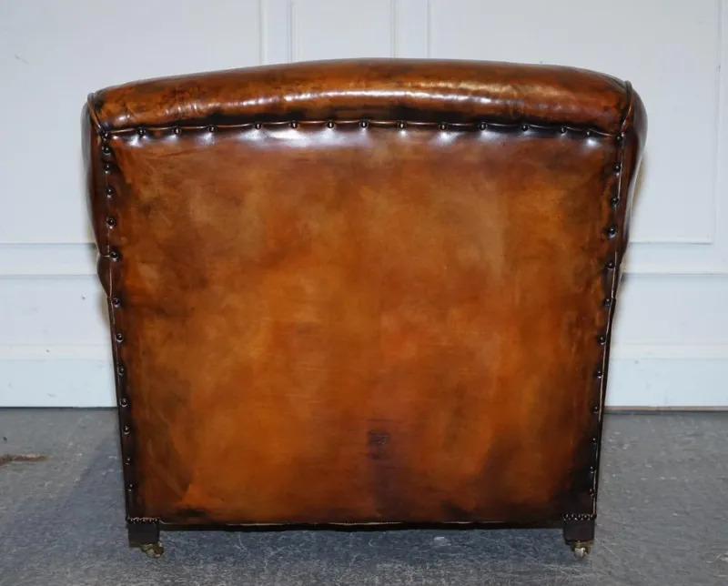 Pamono Large Hand Dyed Leather Chairs, Set of 2> Lounge Chairs & Armchairs